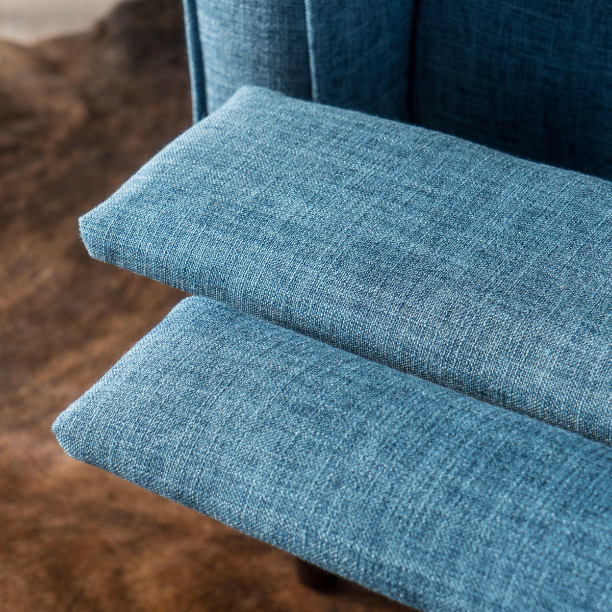 Mid-Century Modern Recliner With Button Tufted Waffle Stitch by Unique Piece Furniture