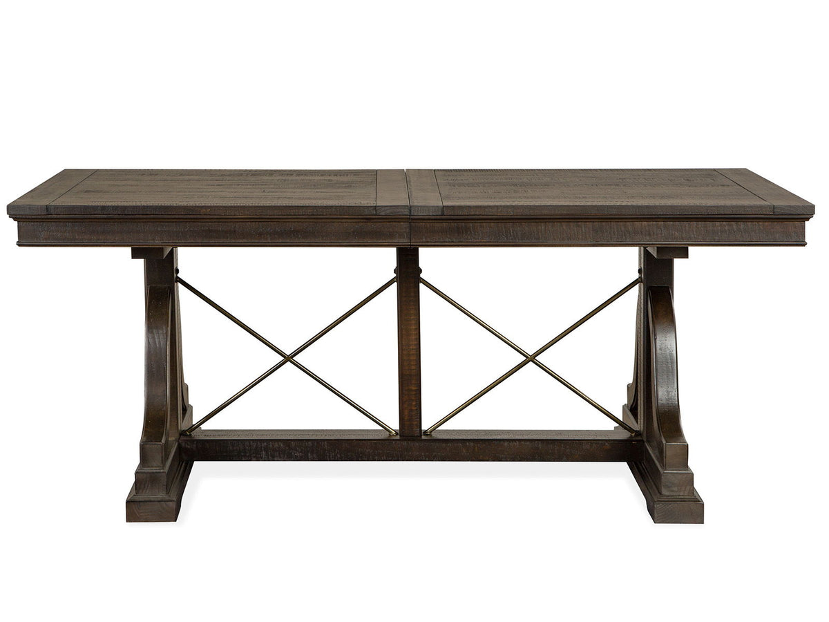 Westley Falls - Trestle Dining Table - Graphite by Unique Piece Furniture