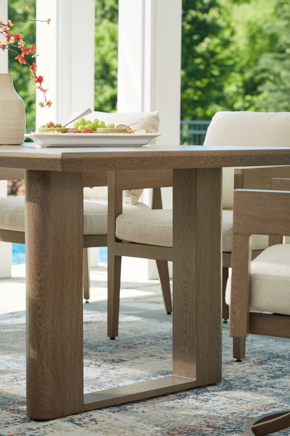 Serene Bay - Rectangular Dining Table With Umbrella Option - Dark Brown by Unique Piece Furniture