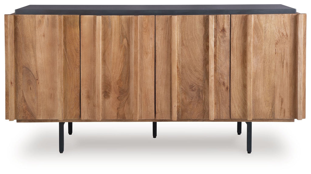 Quintavious - Accent Cabinet - Brown / Charcoal by Unique Piece Furniture