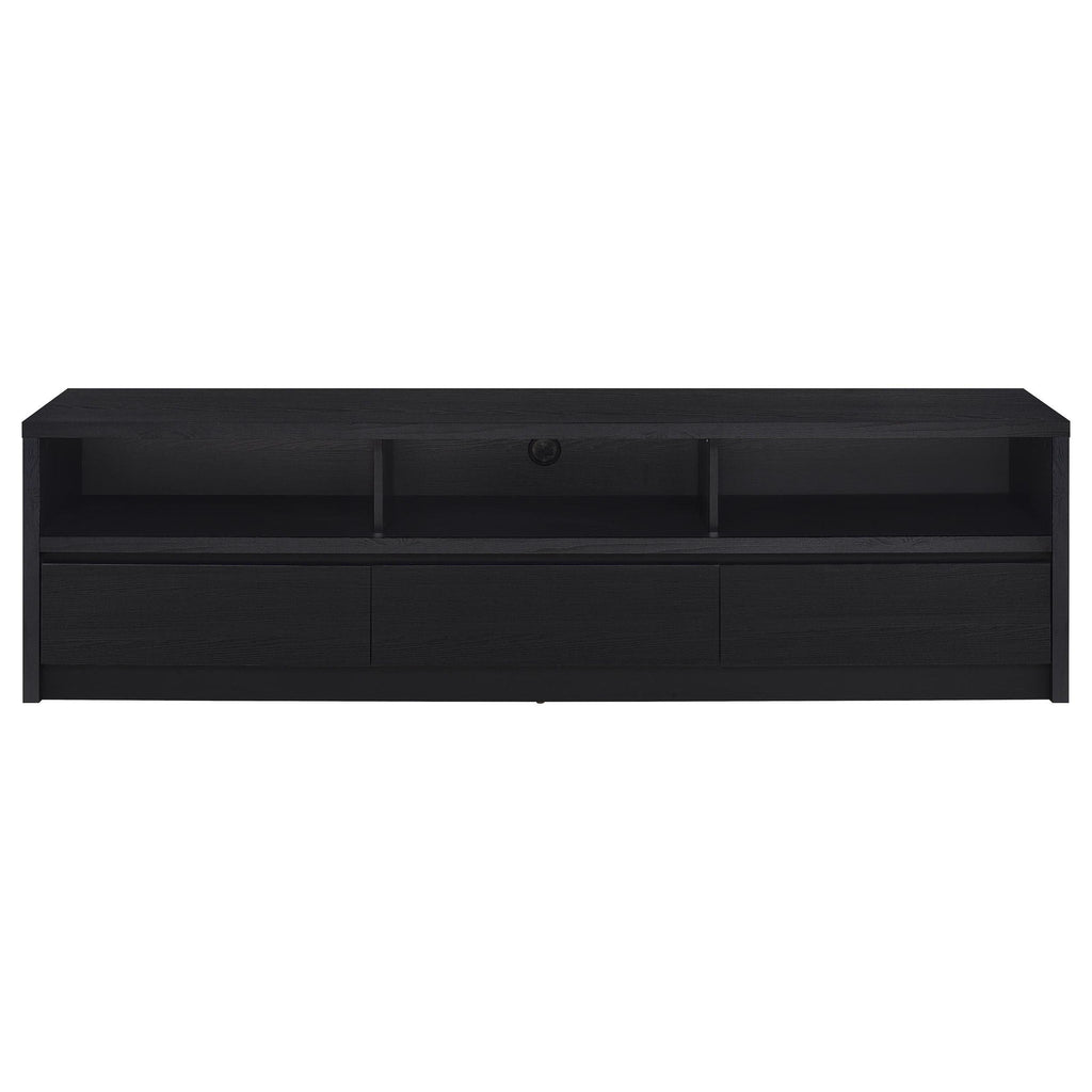 Rutland 78-inch 3-drawer TV Stand Media Console Black by Unique Piece Furniture