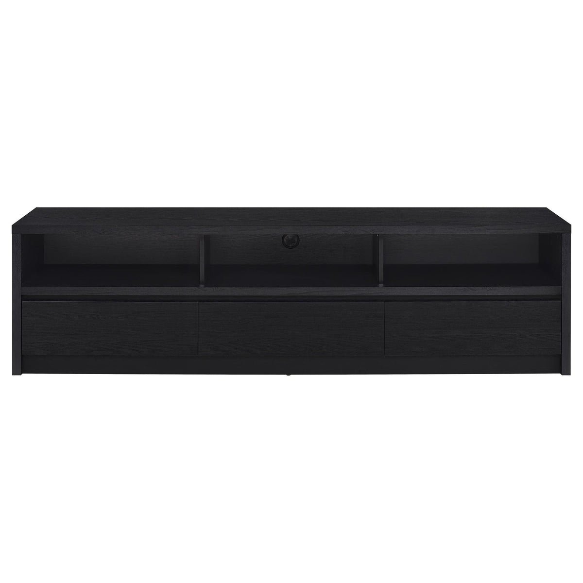 Rutland 78-inch 3-drawer TV Stand Media Console Black by Unique Piece Furniture