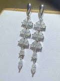 6 Carat Moissanite 925 Sterling Silver Bar Earrings by Wild and Free Boutique