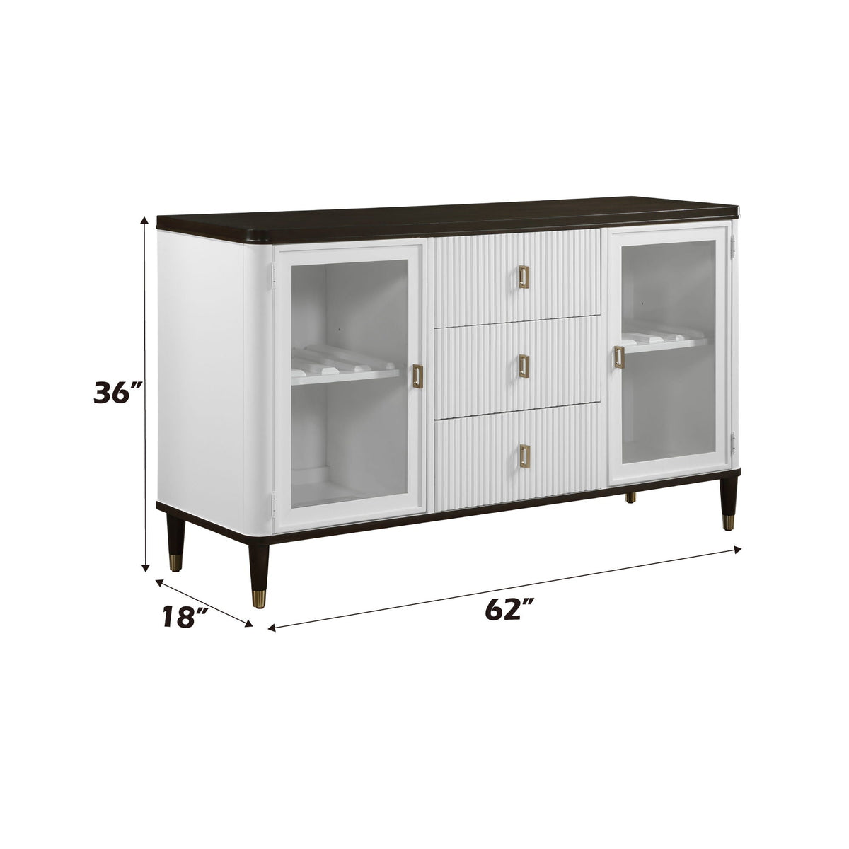 Carene - Server - Brown / White by Unique Piece Furniture