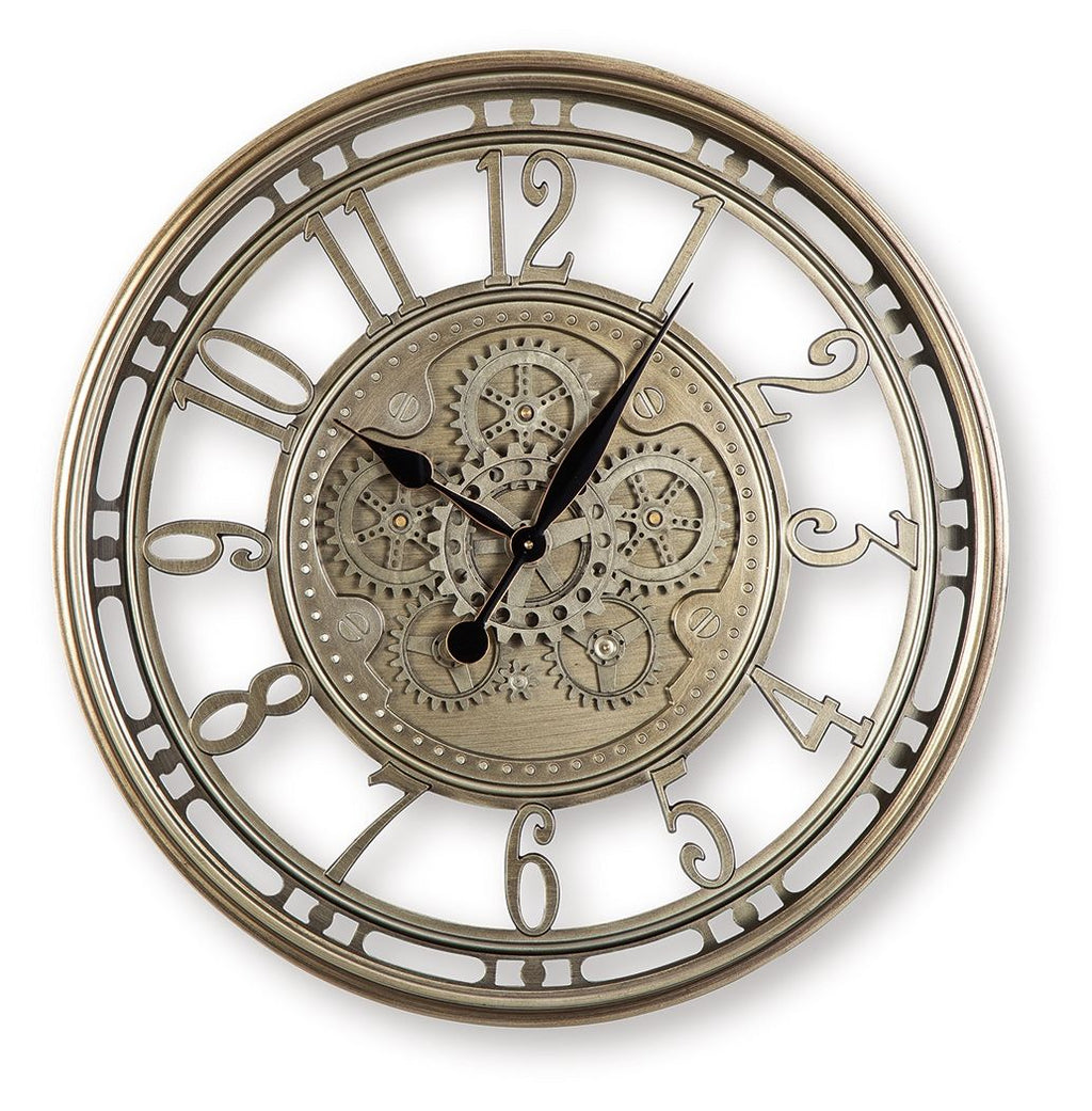 Gilover - Wall Clock - Champagne Finish by Unique Piece Furniture