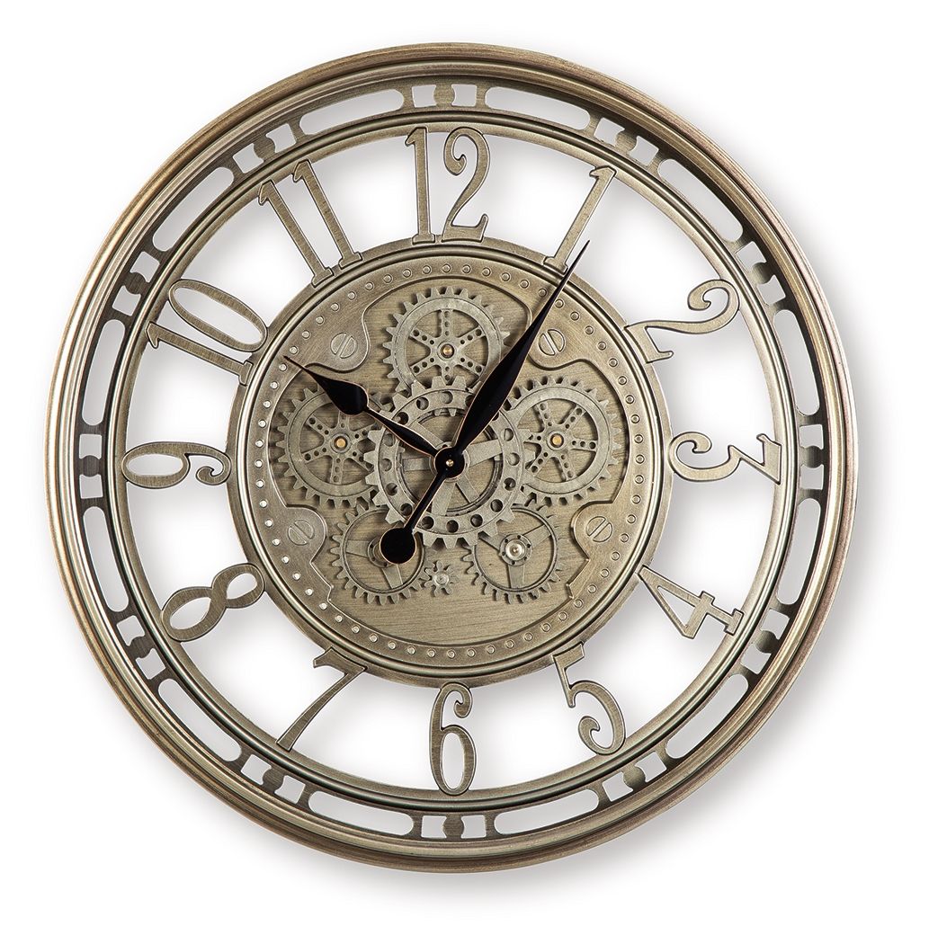 Gilover - Wall Clock - Champagne Finish by Unique Piece Furniture