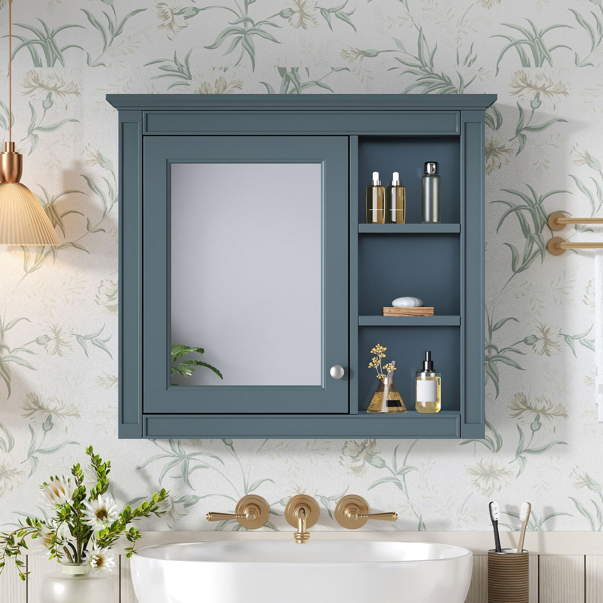 Modern Wall-Mounted Medicine Cabinet With Mirror by Unique Piece Furniture