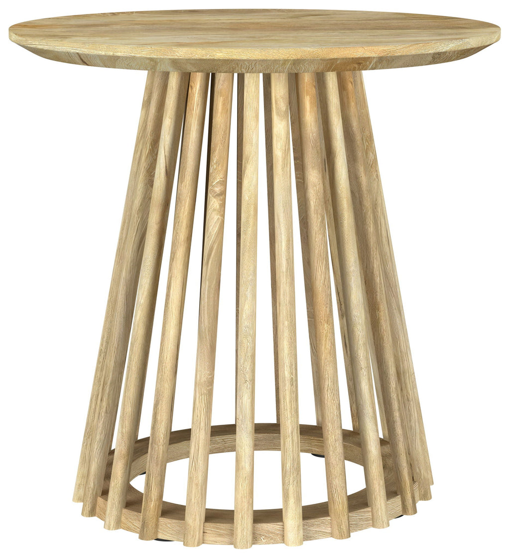 Touhy Round Solid Wood End Side Table Natural Mango by Unique Piece Furniture