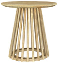 Touhy Round Solid Wood End Side Table Natural Mango by Unique Piece Furniture
