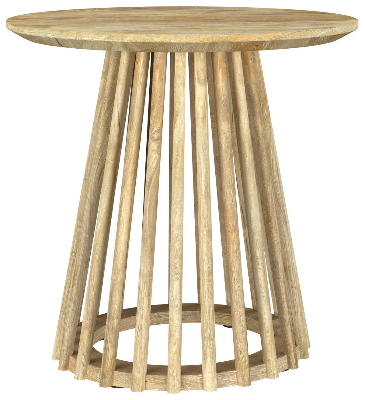 Touhy Round Solid Wood End Side Table Natural Mango by Unique Piece Furniture