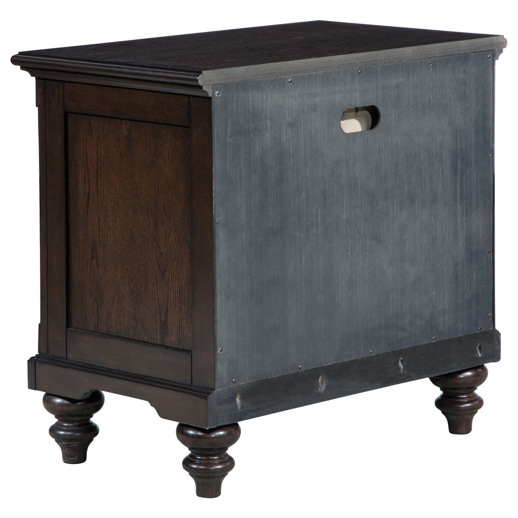 Andover 1-drawer Nightstand Bedside Table Dark Oak by Unique Piece Furniture
