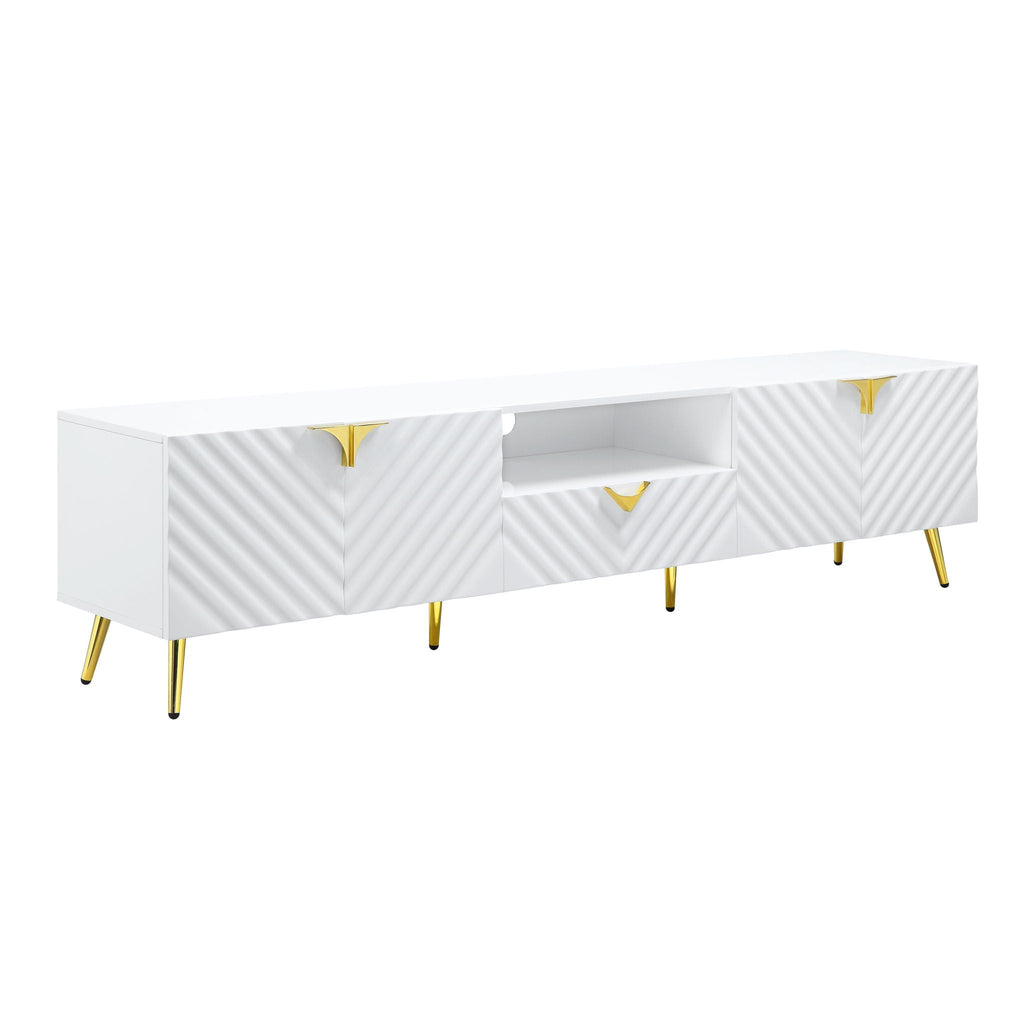 Gaines - High Gloss TV Stand - White by Unique Piece Furniture