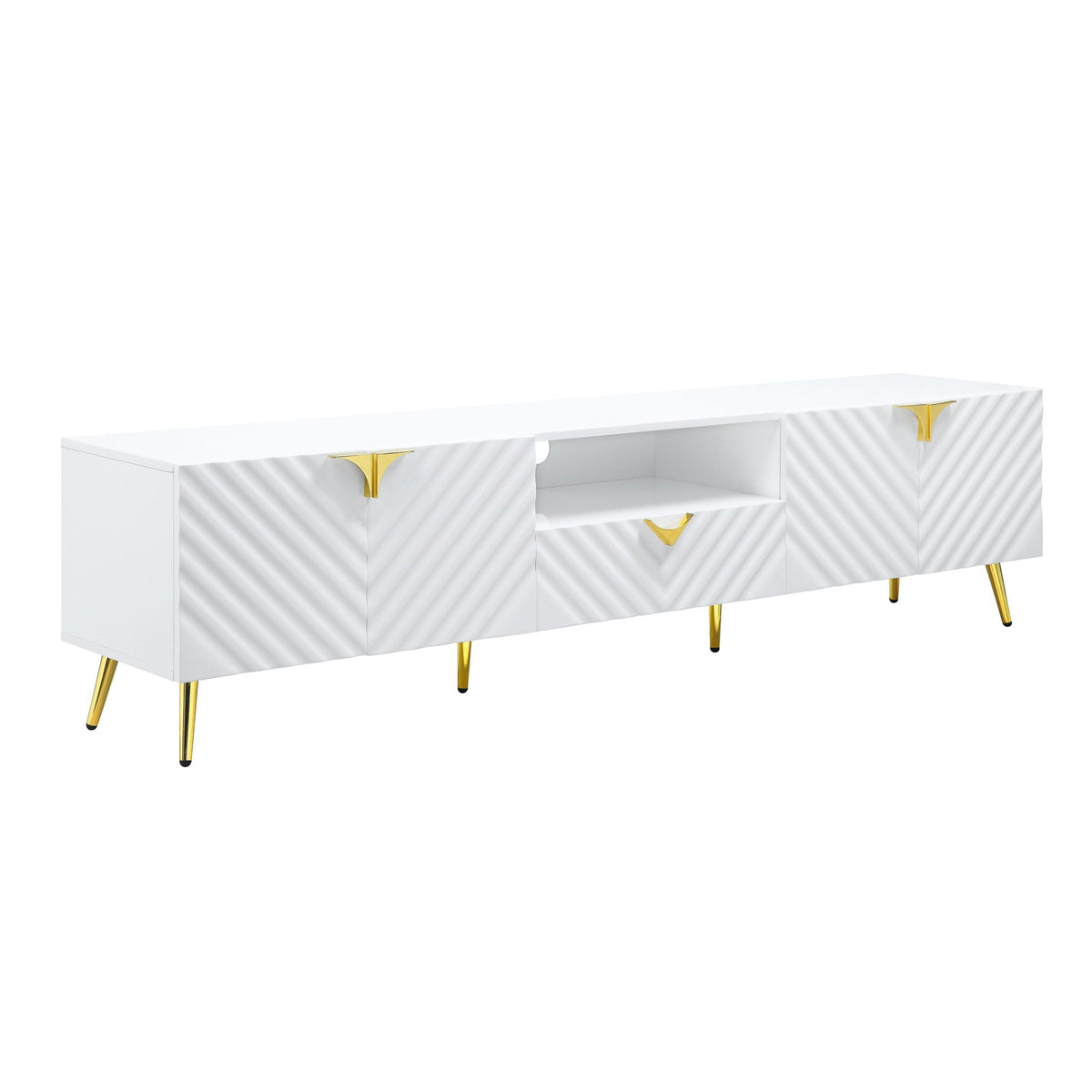 Gaines - High Gloss TV Stand - White by Unique Piece Furniture