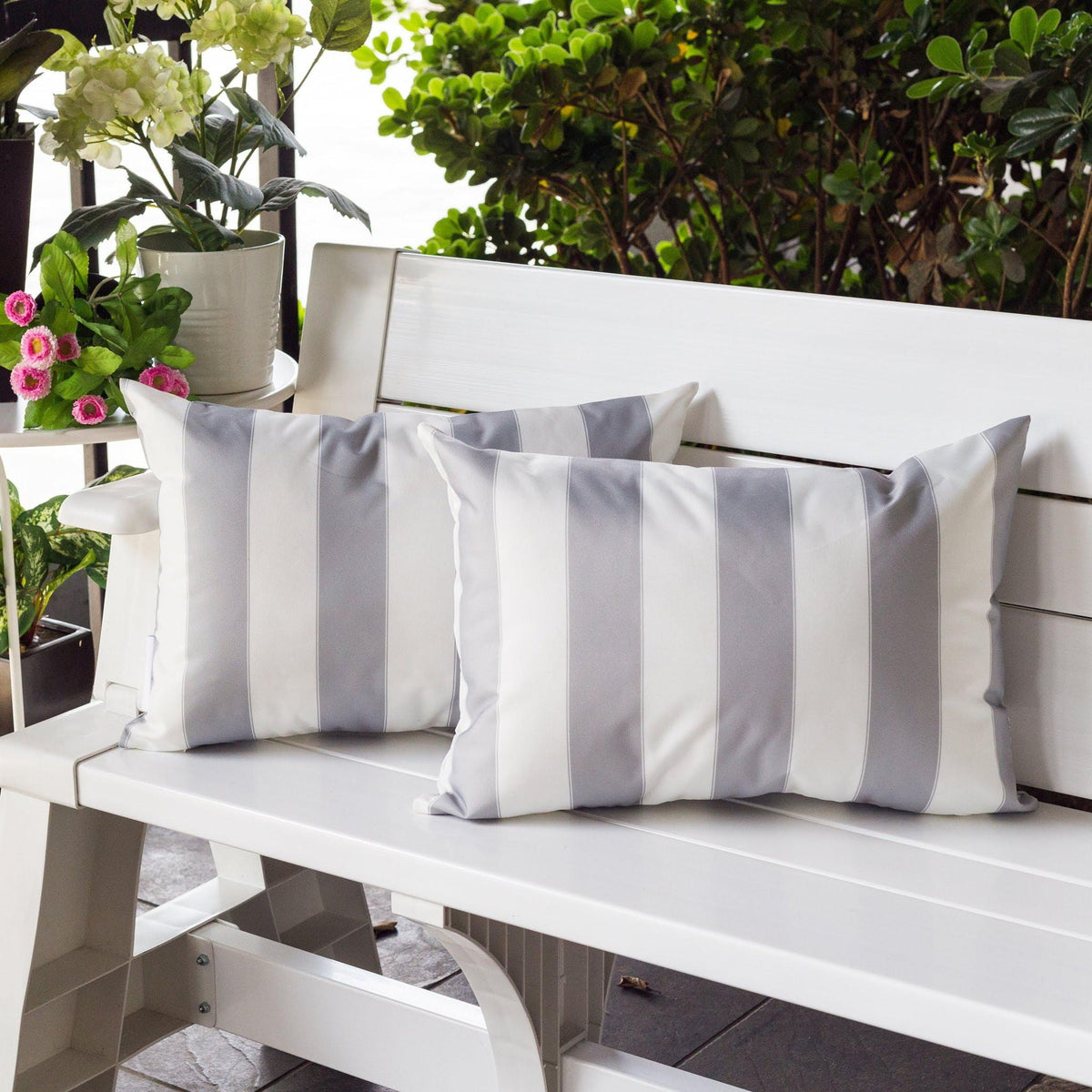 Horizon Stripe Pillow Outdoor & Indoor by Unique Piece Furniture