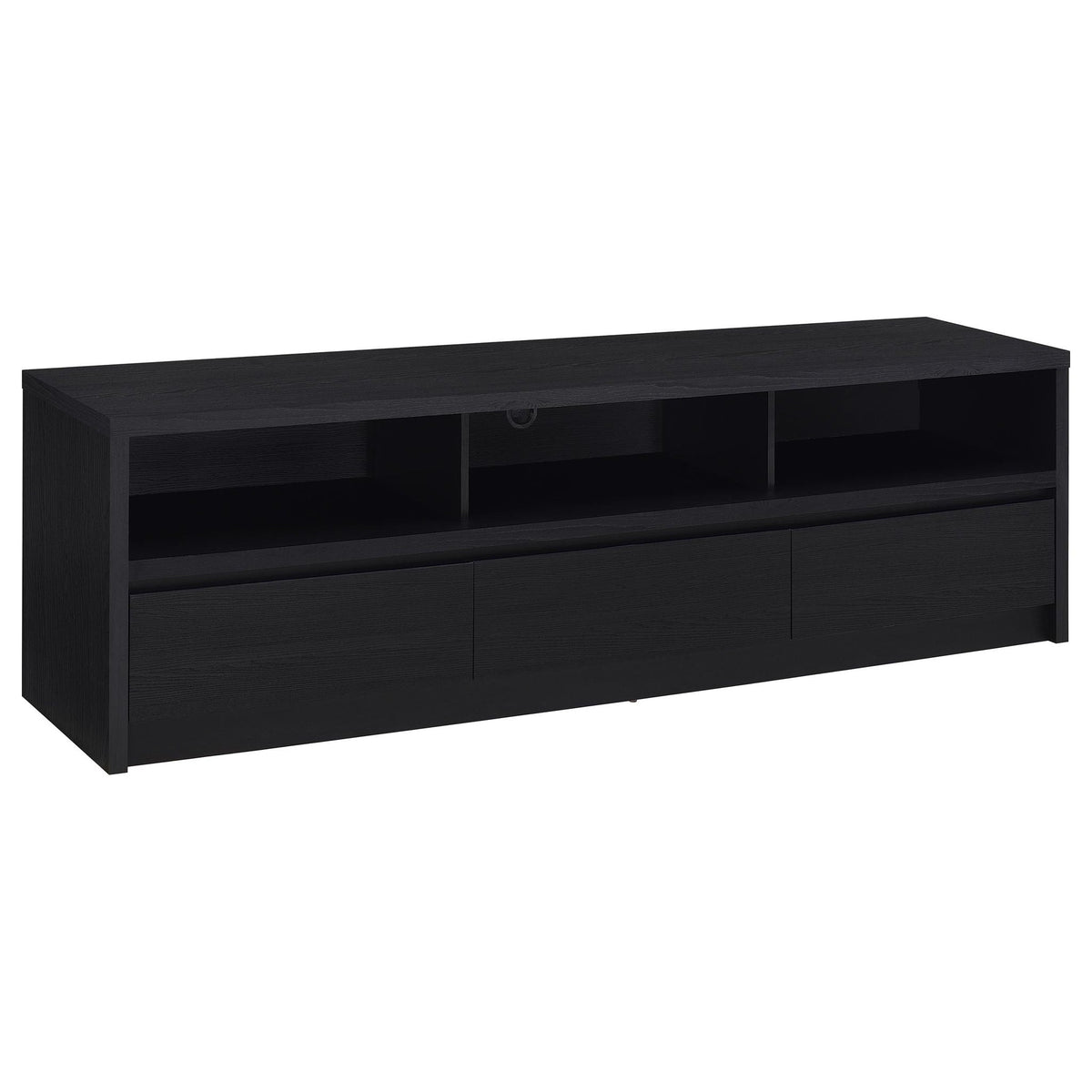 Rutland 78-inch 3-drawer TV Stand Media Console Black by Unique Piece Furniture