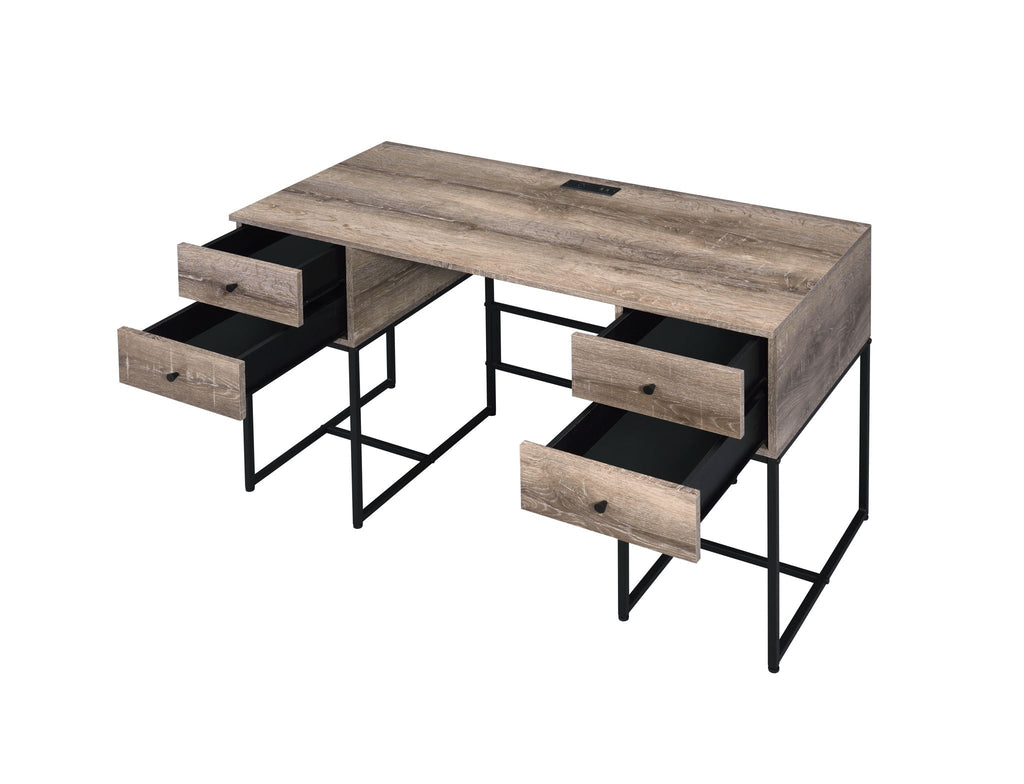 Desirre - Wirting Desk With USB Port - Oak by Unique Piece Furniture