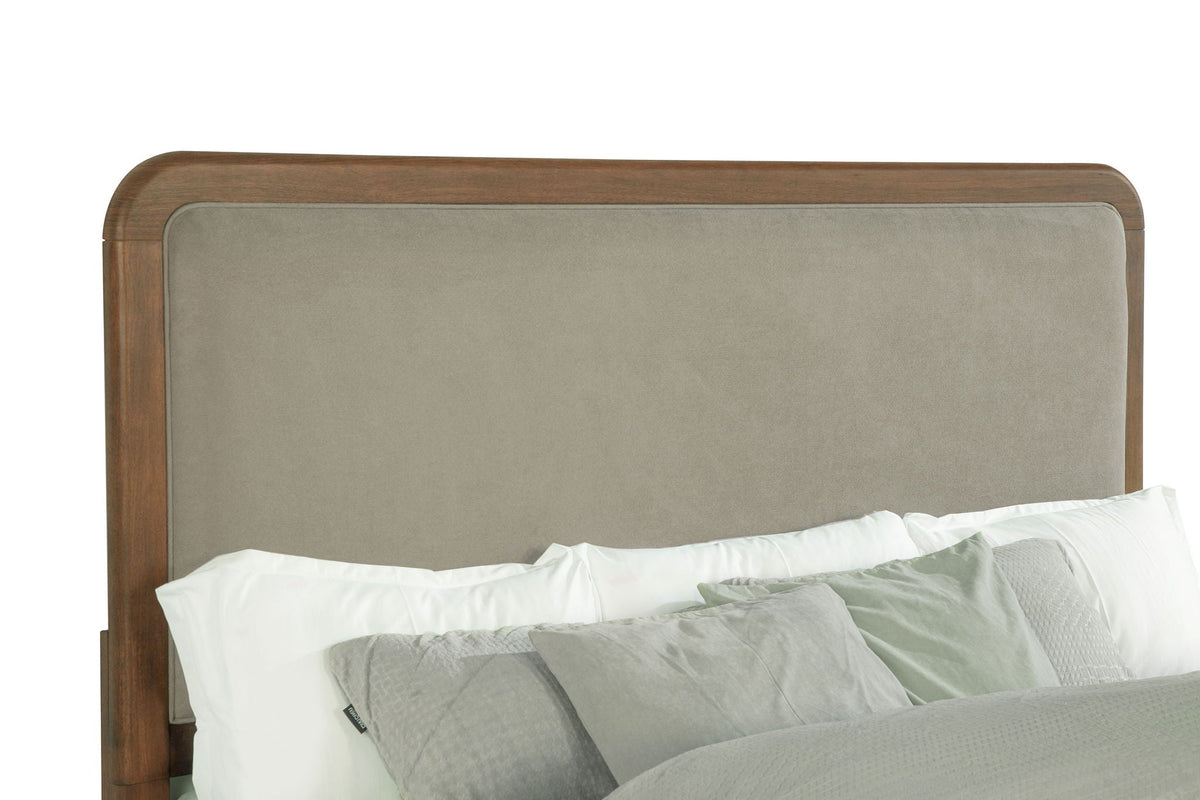 Maderia 57-inch Upholstered Queen Panel Bed Walnut by Unique Piece Furniture
