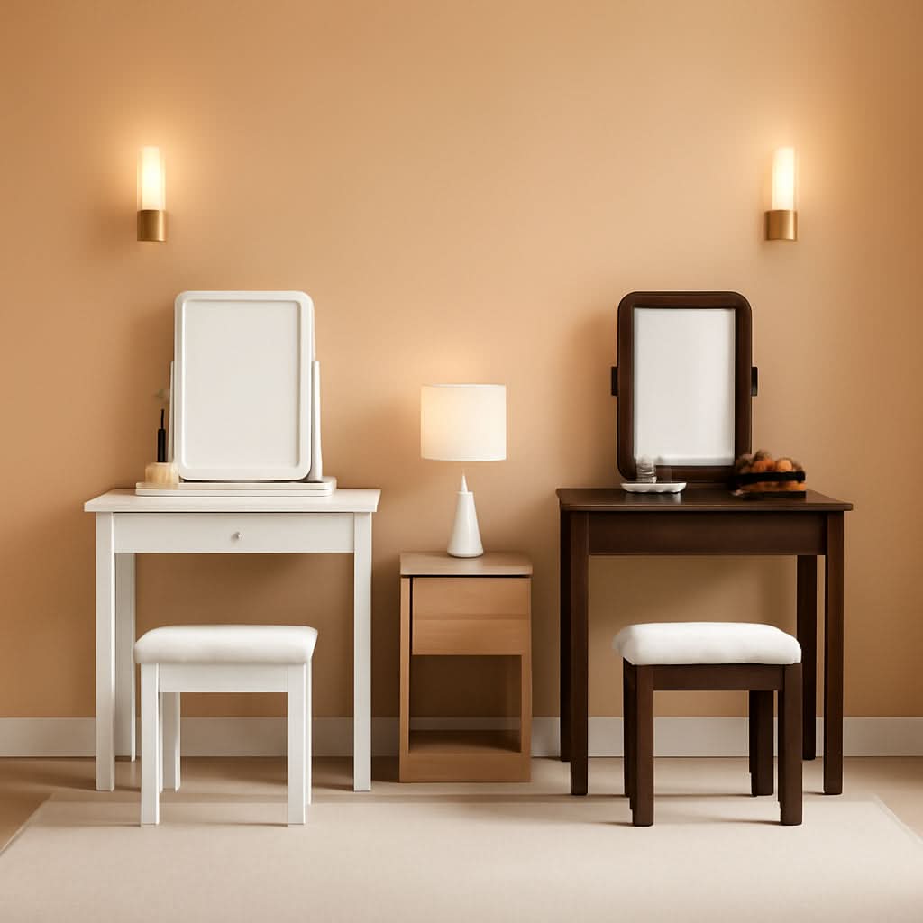 Espresso Transitional Vanity Set With Mirror For Home Use by ShipItFurniture