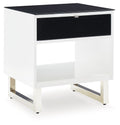 Gardoni - Rectangular End Table - White / Black by Unique Piece Furniture