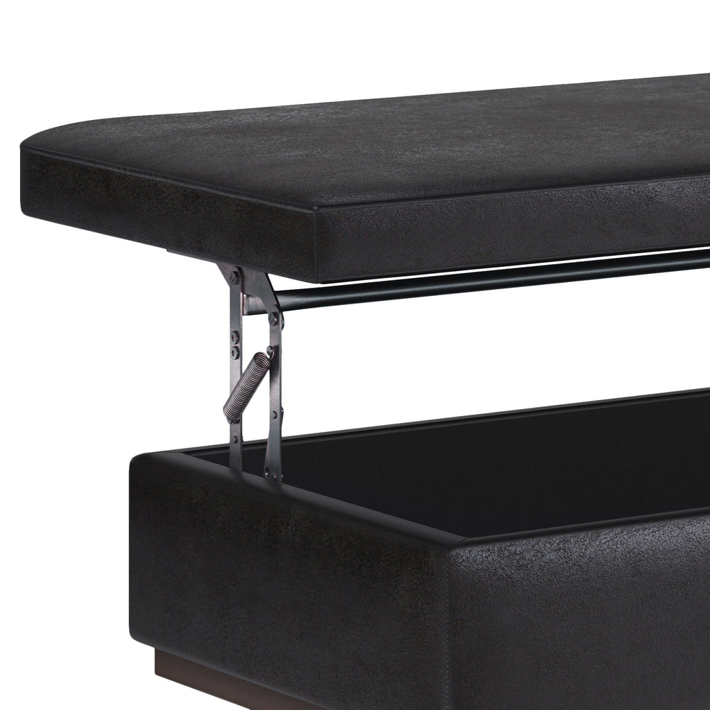 Owen - Lift Top Large Coffee Table Storage Ottoman, Mid Century Style by Unique Piece Furniture