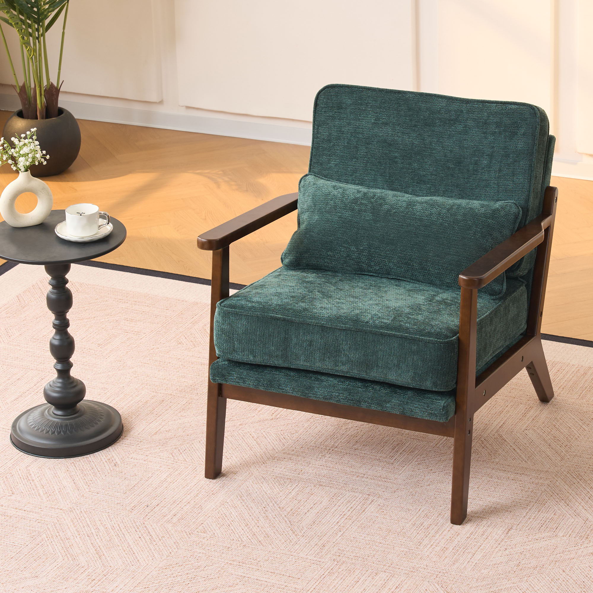Living Room Chair With Lumbar Pillow by Unique Piece Furniture