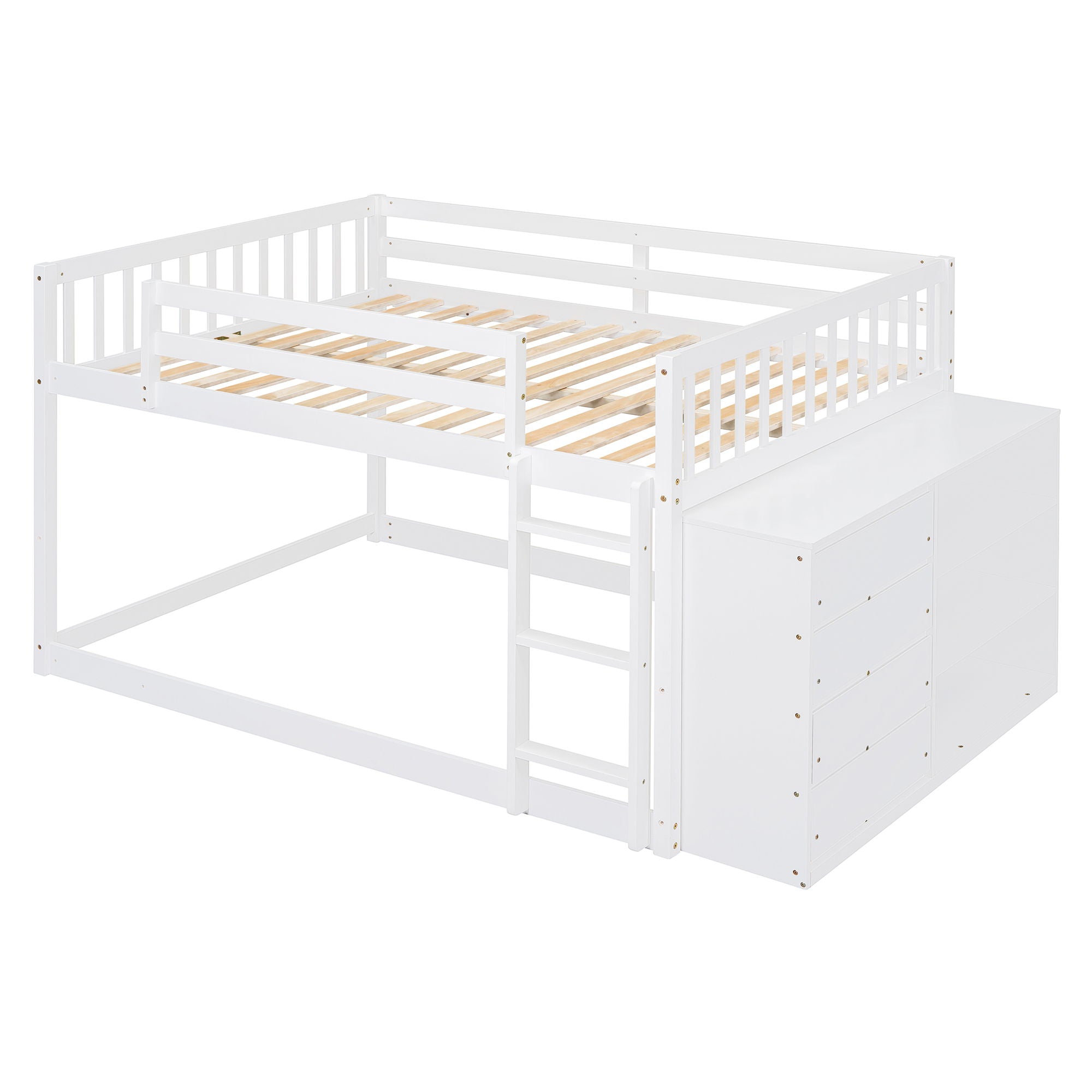 Bunk Bed With 4 Drawers And 3 Shelves by Unique Piece Furniture
