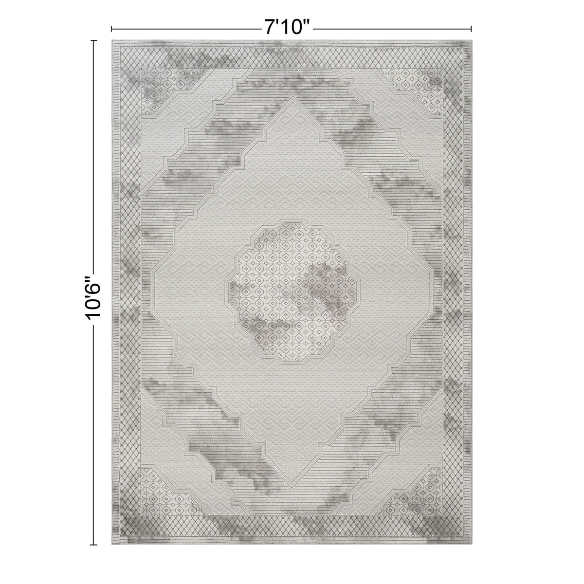 Geometrix - Medallion Rug With Geometric 3D Effect by Unique Piece Furniture