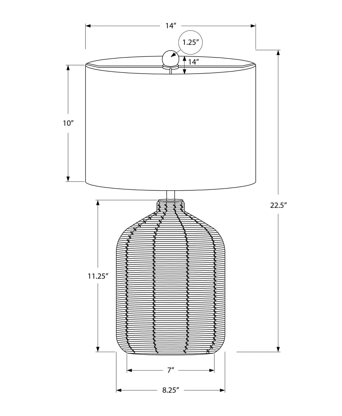 Lighting, Table Lamp, Rattan, Modern by Unique Piece Furniture
