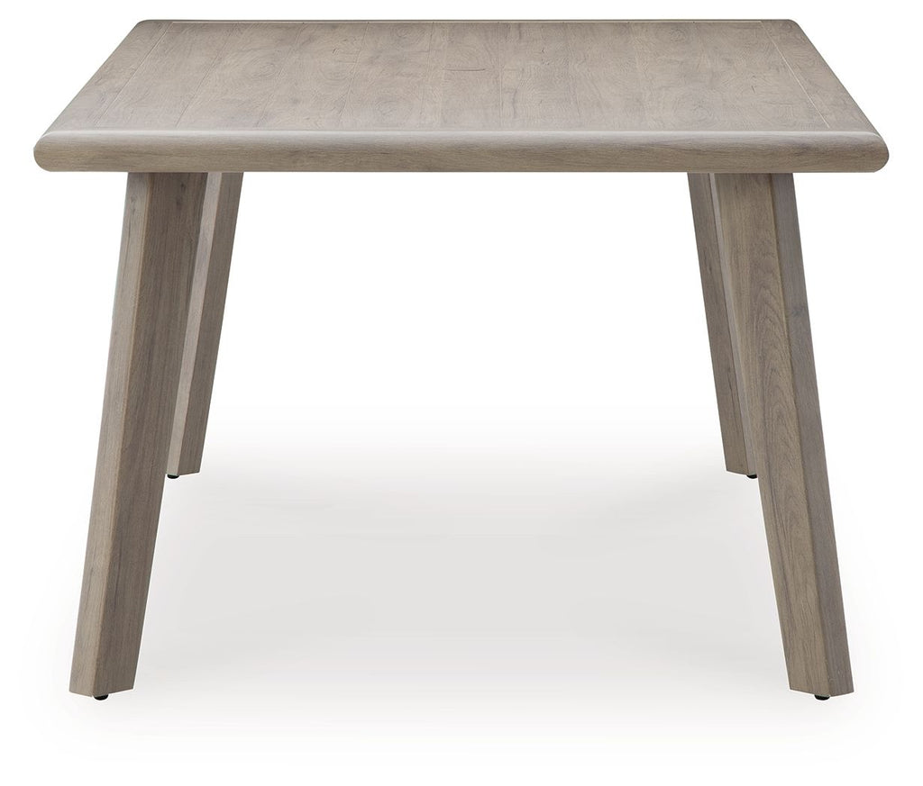 Cliff Trails - Rectangle Dining Table With Umbrella Option - Beige by Unique Piece Furniture