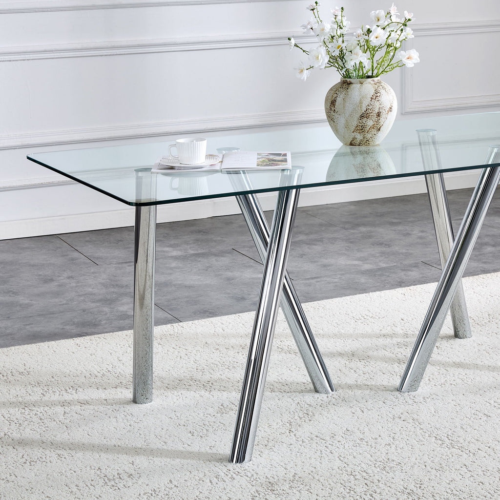 Dining Table With Transparent Surface by Unique Piece Furniture