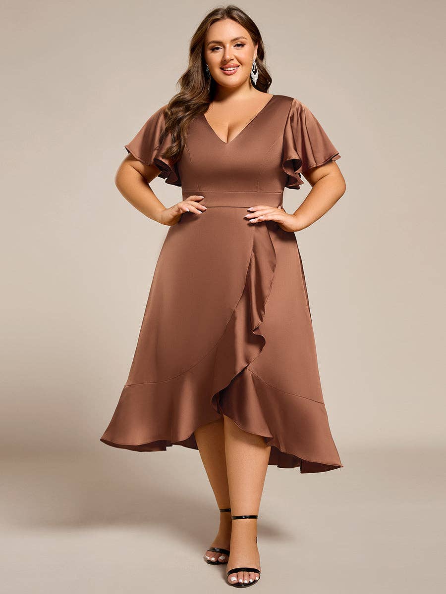 Elegant Satin Midi Dress by SLATE Boutique & Gifts