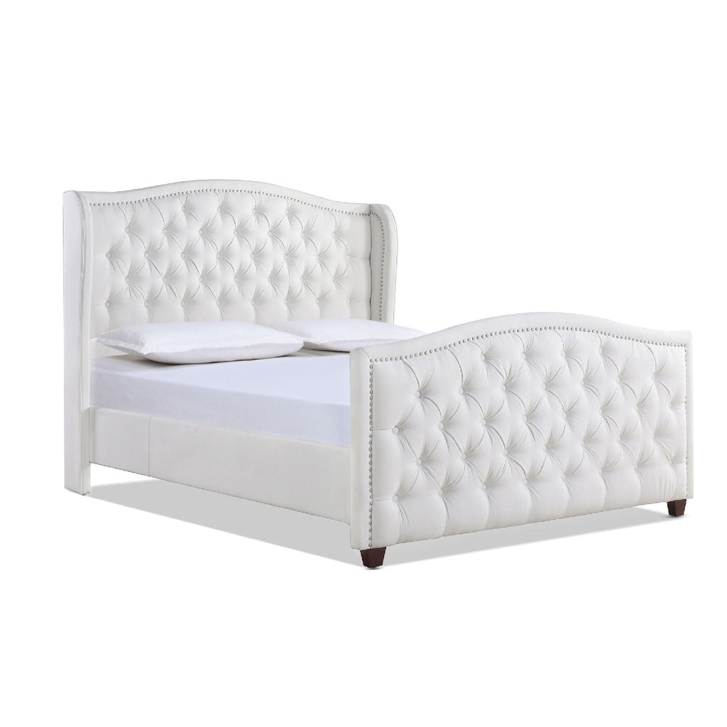 Marcella - Upholstered Shelter Headboard Bed Set by Unique Piece Furniture