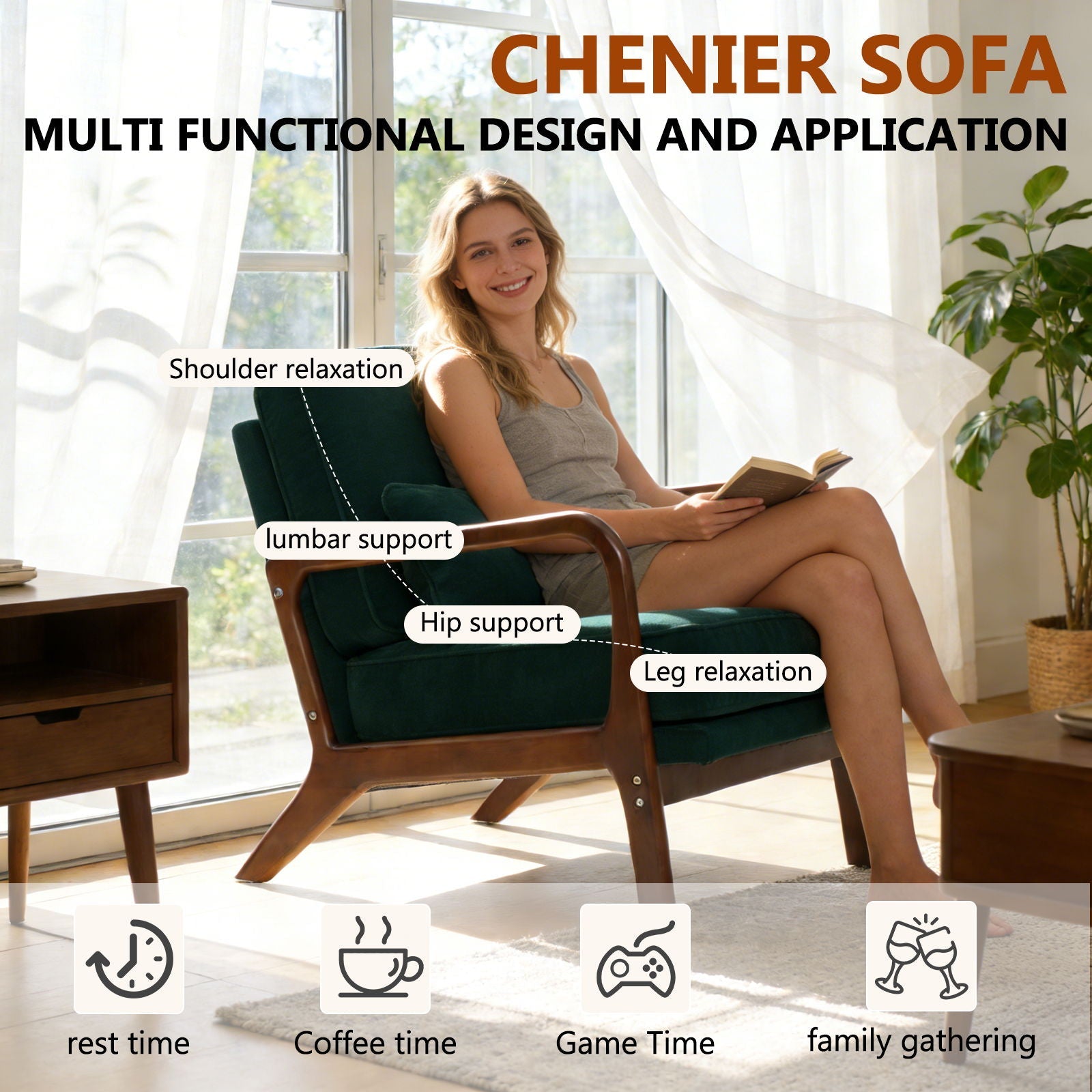 Upholstered Living Room Chair by Unique Piece Furniture