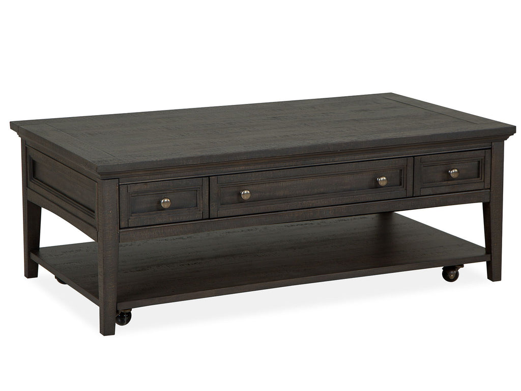 Westley Falls - Rectangular Cocktail Table With Casters - Graphite by Unique Piece Furniture