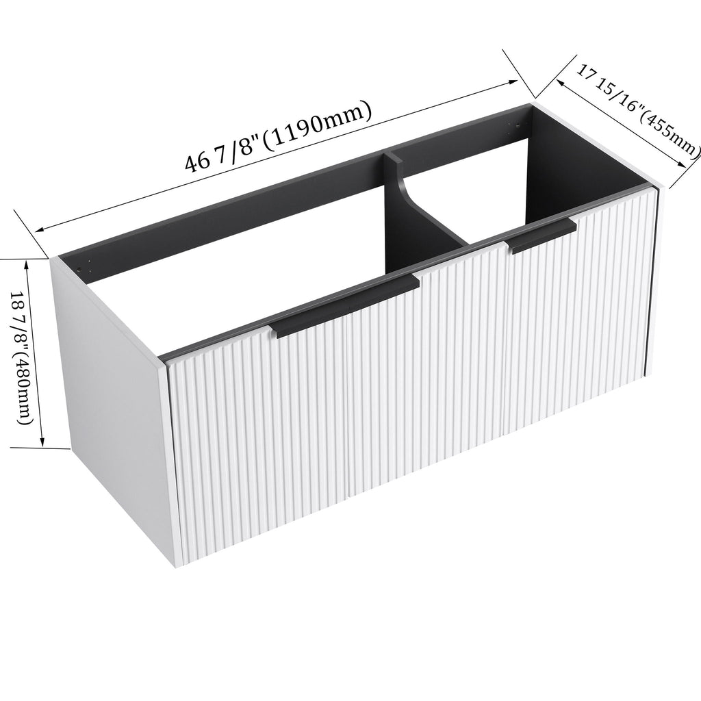 Contemporary Wall Mounted Bathroom Vanity With Soft Close Doors by Unique Piece Furniture