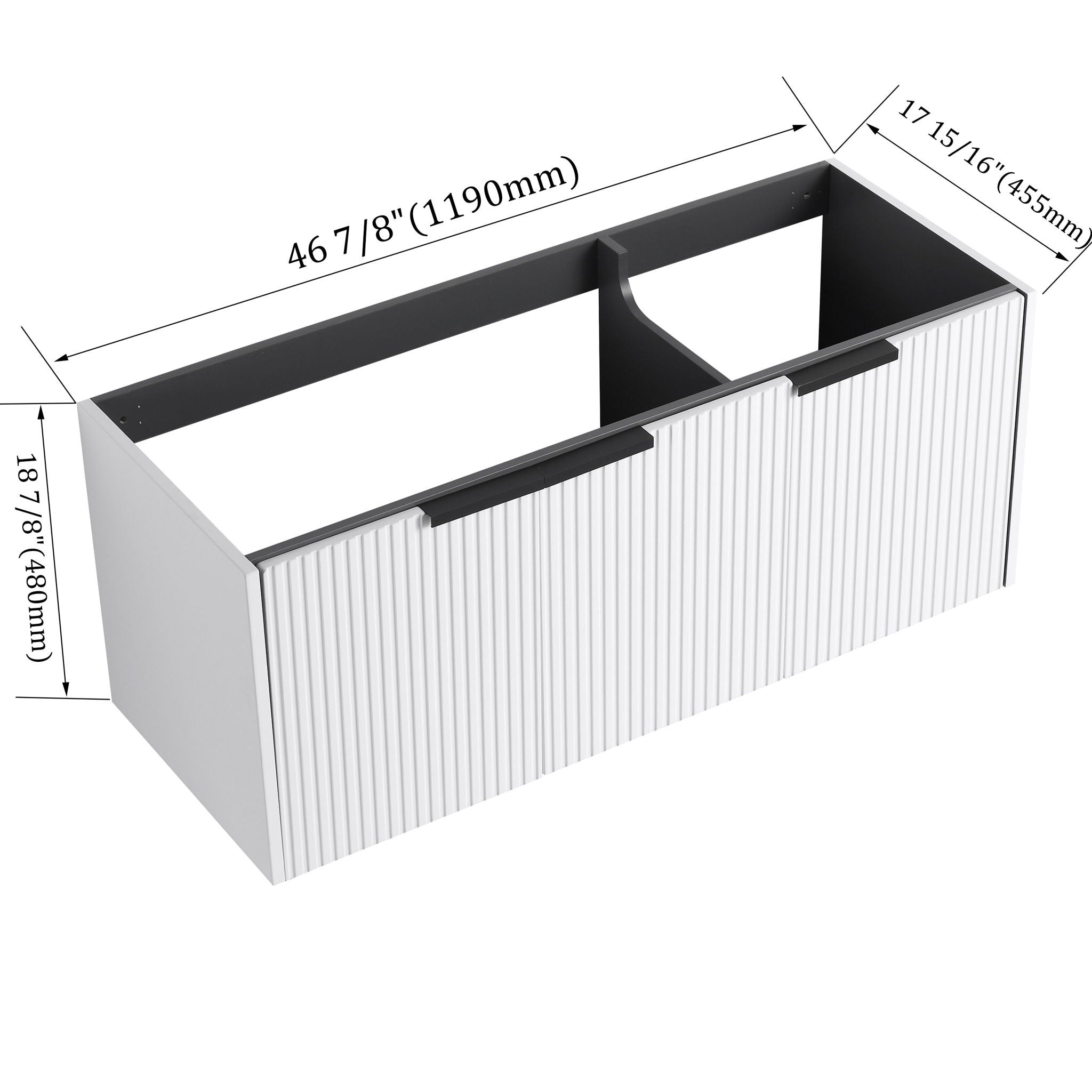 Contemporary Wall Mounted Bathroom Vanity With Soft Close Doors by Unique Piece Furniture