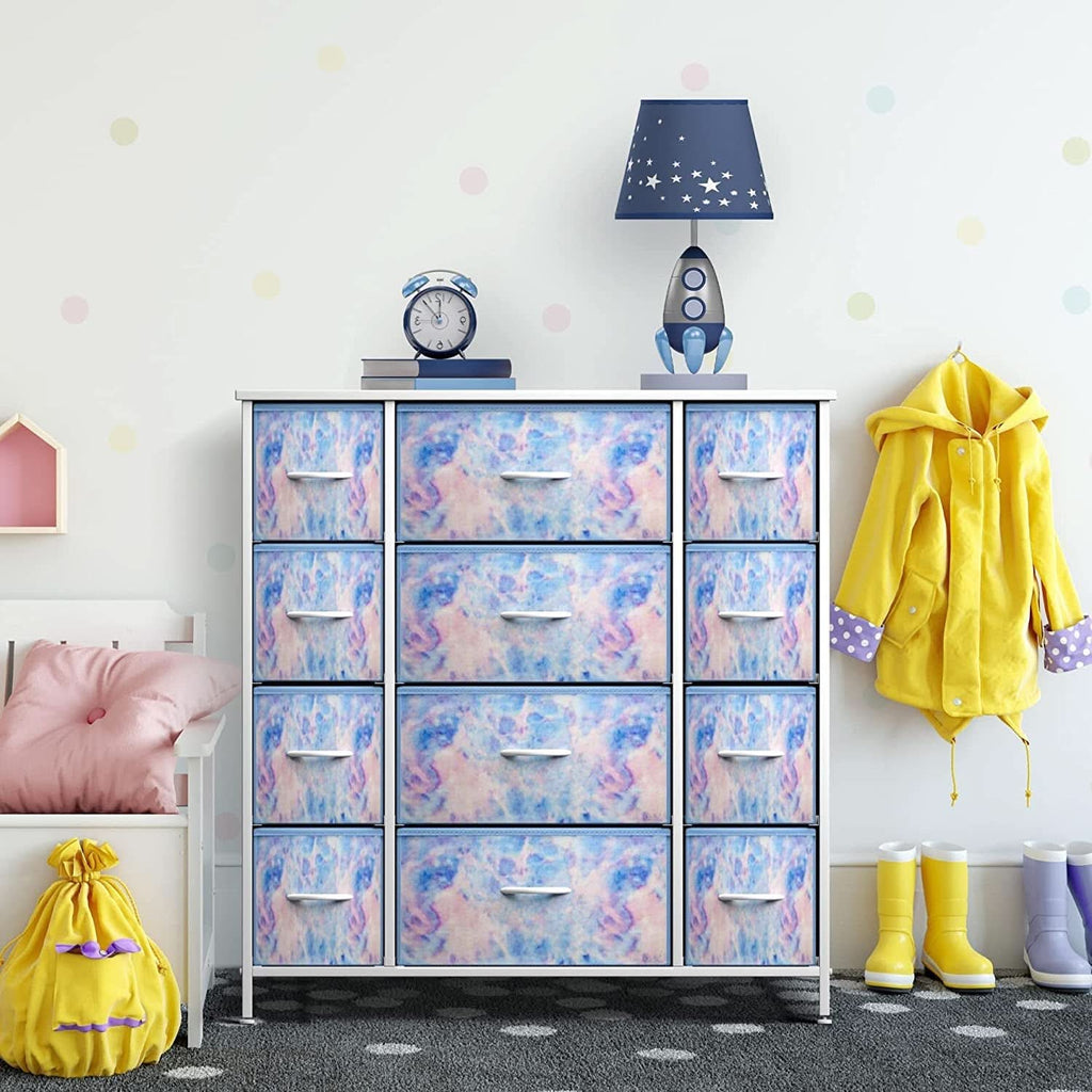 Kids Dresser With 12 Drawers White Finish For Nursery by ShipItFurniture