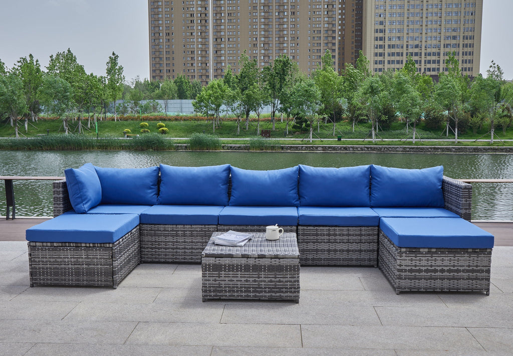 Patio Sofa With Cushions by Unique Piece Furniture