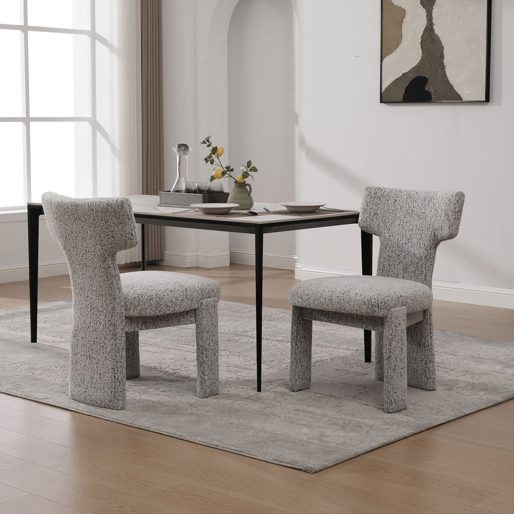 Armless Curved Back Accent Chairs by Unique Piece Furniture
