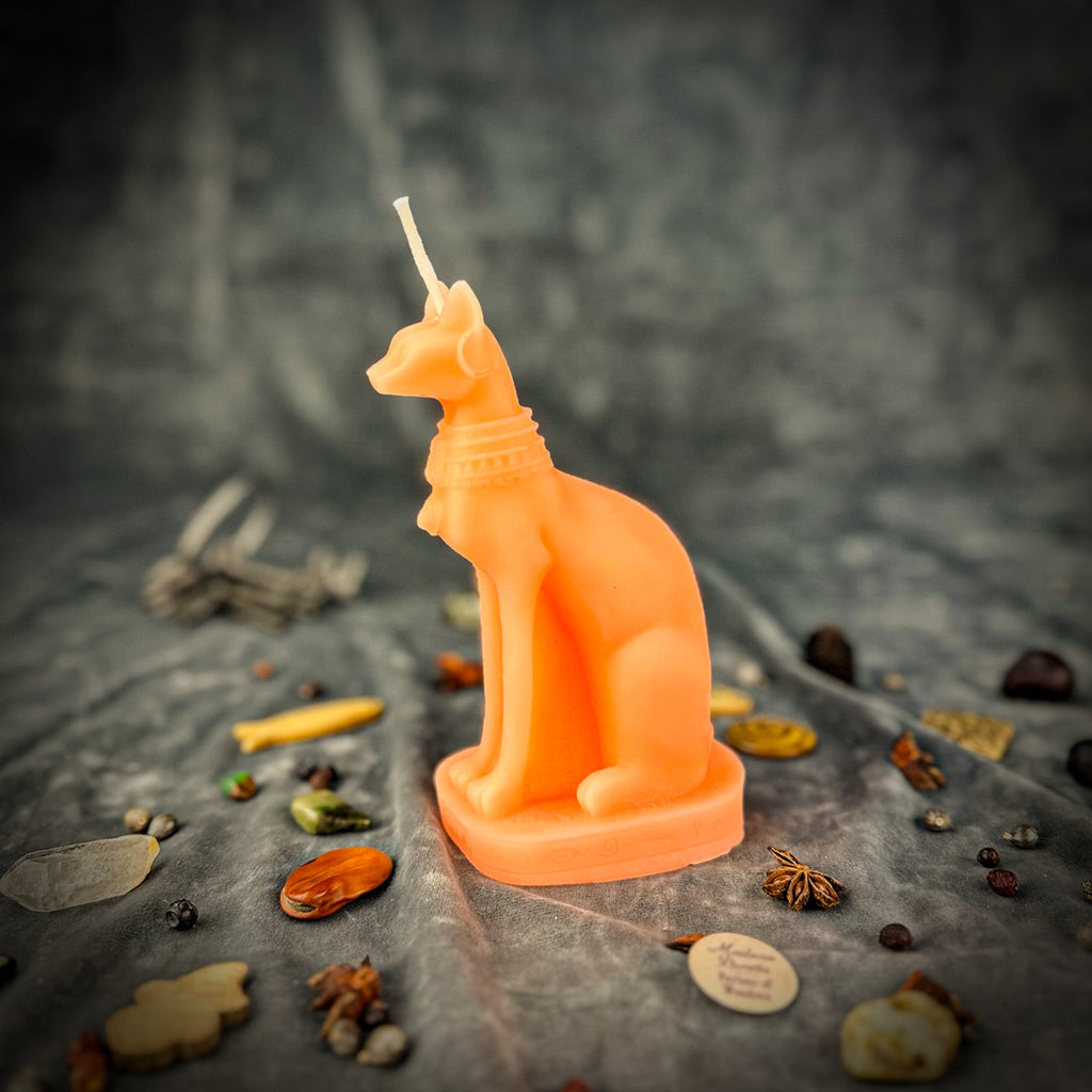Bast Candle Spell Kit - Egyptian Goddess Protection & Fertility Magic by Parlour of Wonders