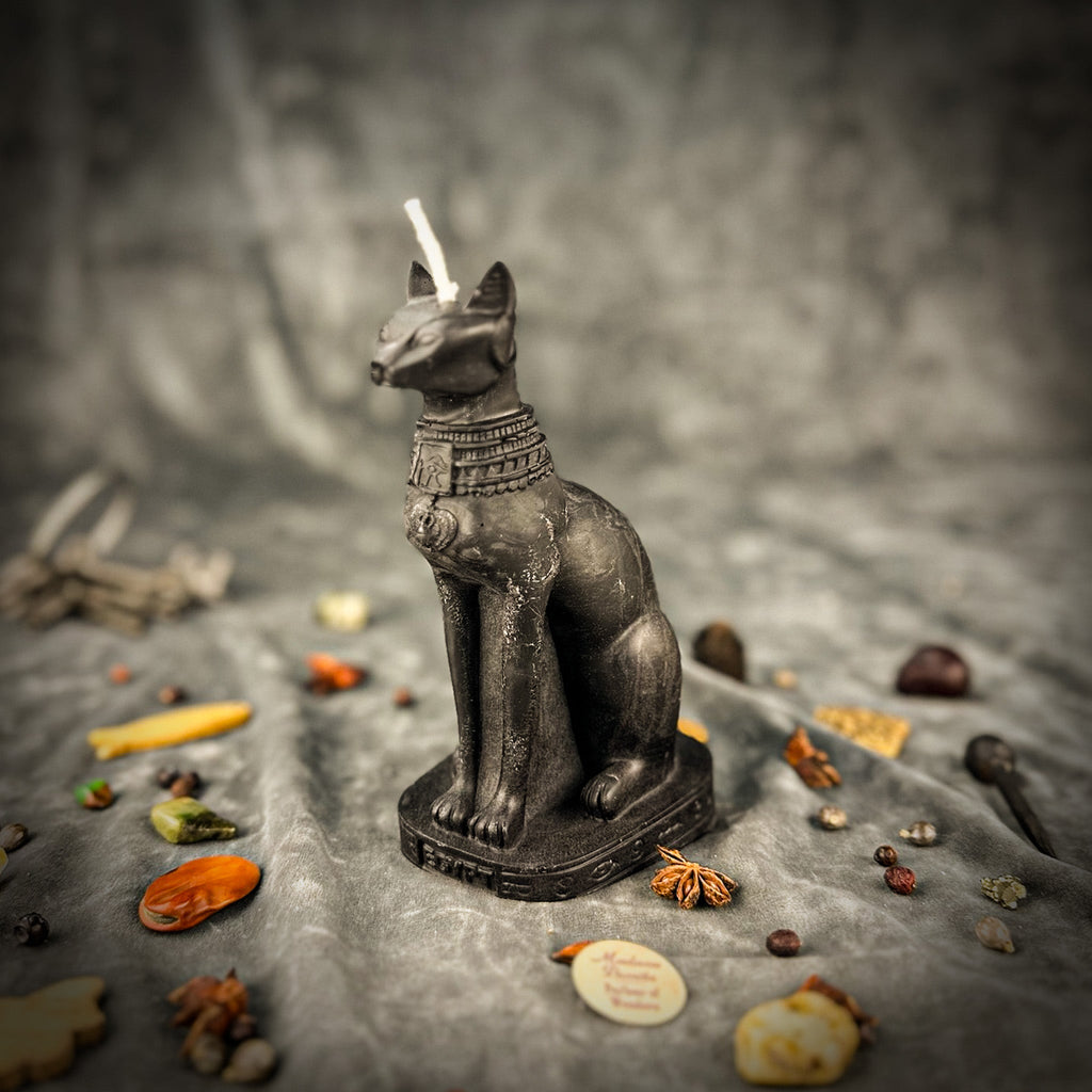 Bast Candle Spell Kit - Egyptian Goddess Protection & Fertility Magic by Parlour of Wonders