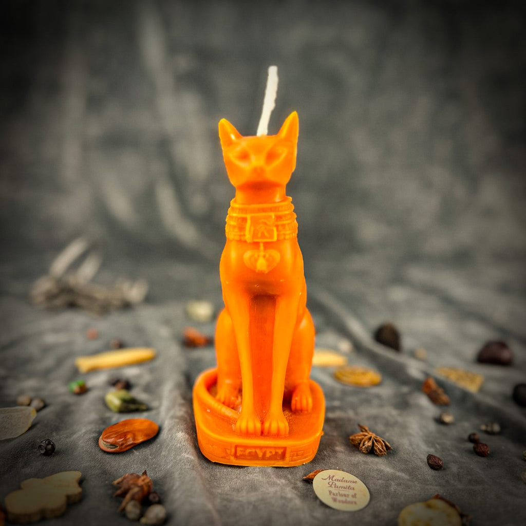 Bast Candle Spell Kit - Egyptian Goddess Protection & Fertility Magic by Parlour of Wonders