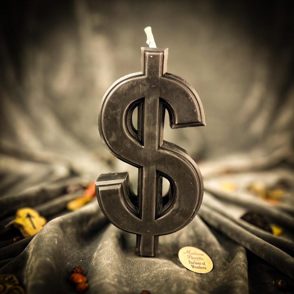 Dollar Sign Candle Spell Kit - Wealth & Luxury Magic by Parlour of Wonders