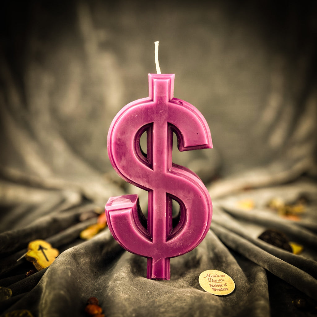 Dollar Sign Candle Spell Kit - Wealth & Luxury Magic by Parlour of Wonders