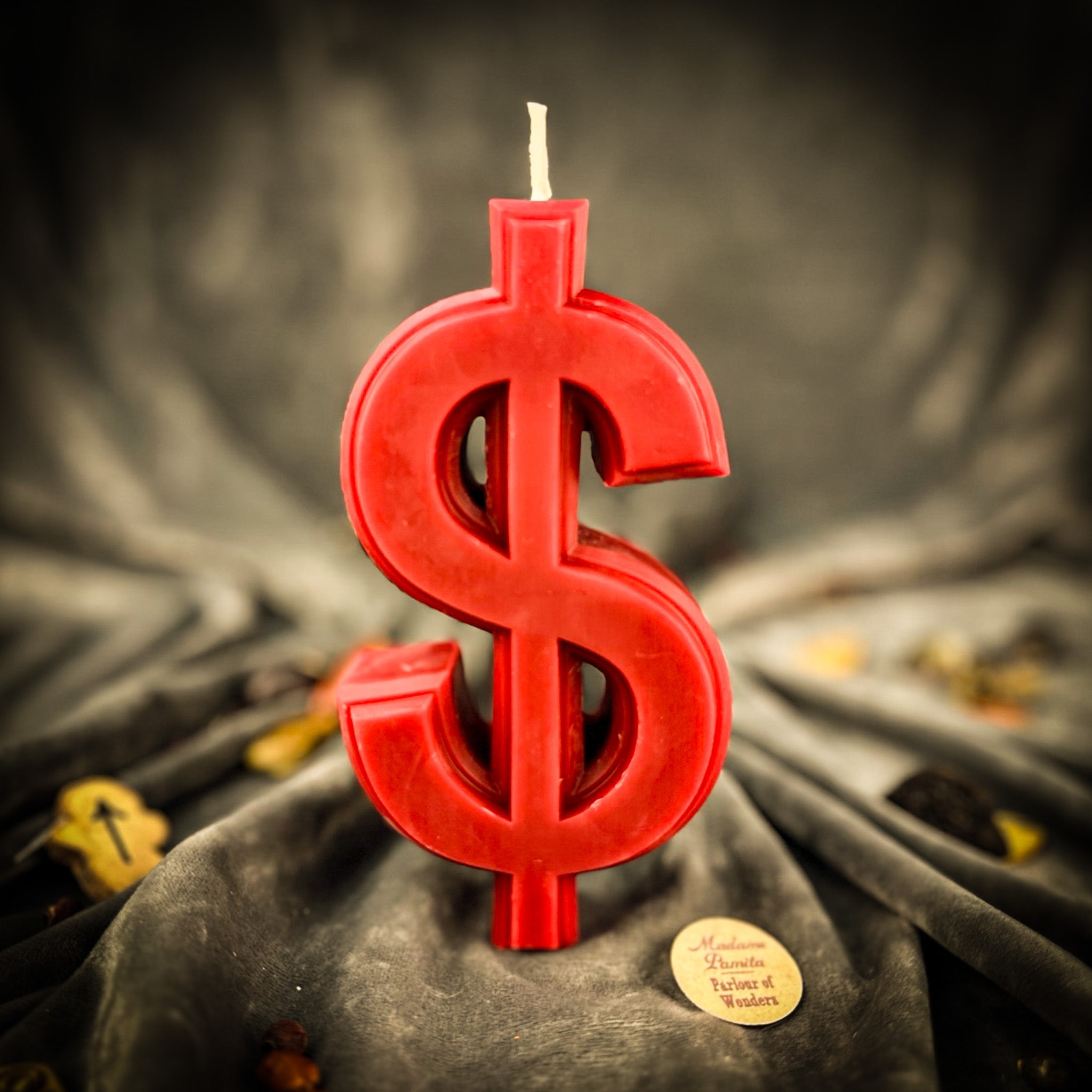 Dollar Sign Candle Spell Kit - Wealth & Luxury Magic by Parlour of Wonders