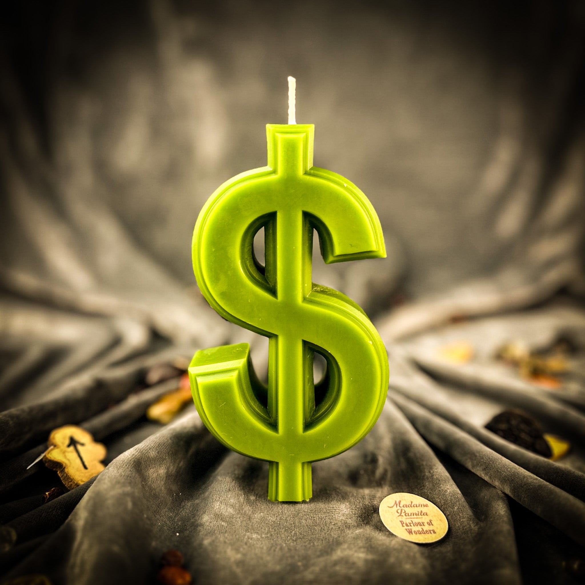 Dollar Sign Candle Spell Kit - Wealth & Luxury Magic by Parlour of Wonders