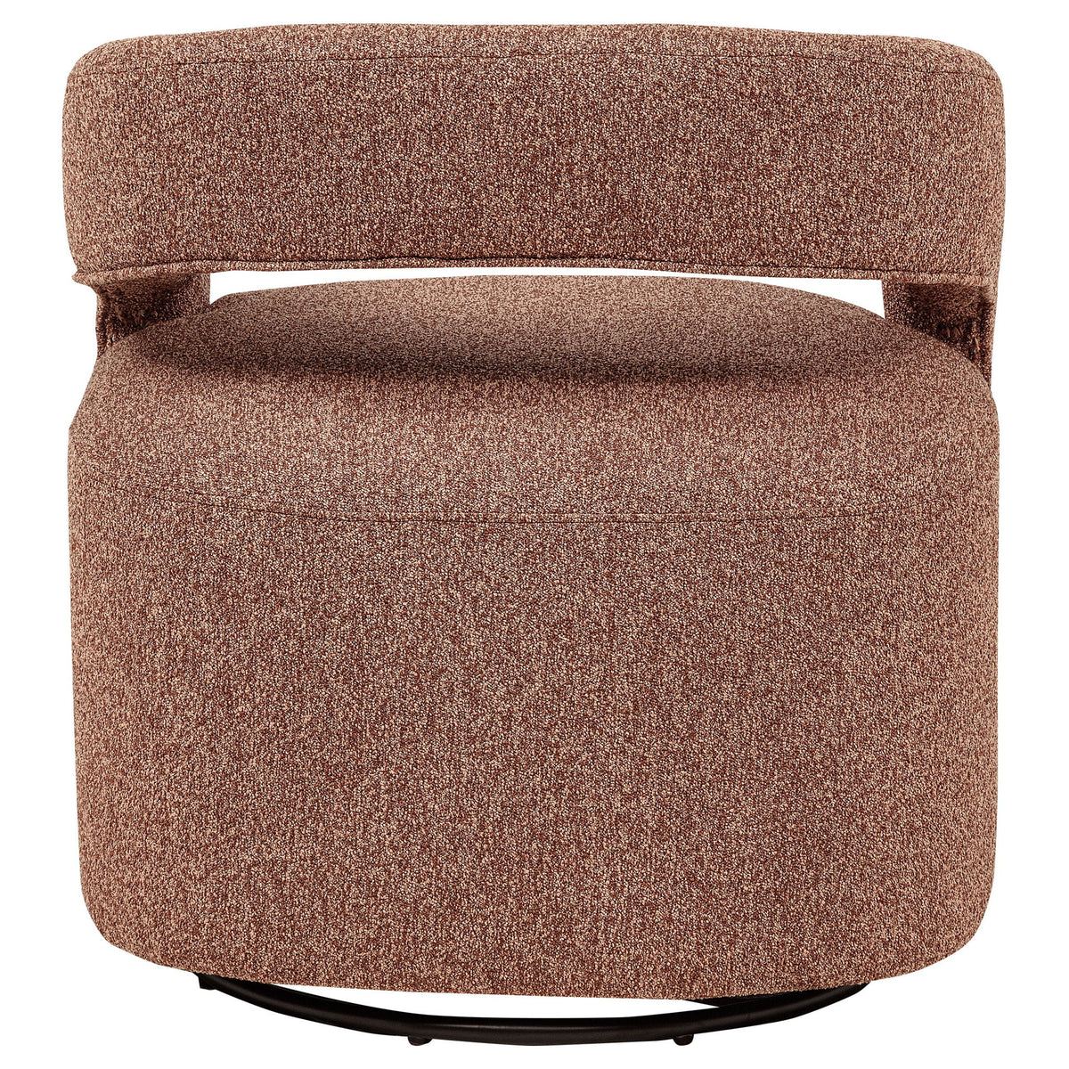 Westhill Boucle Upholstered Swivel Accent Chair Berry by Unique Piece Furniture
