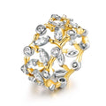 Rhodium Plated Cubic Zirconia Ring - Size: 8 by DailySale