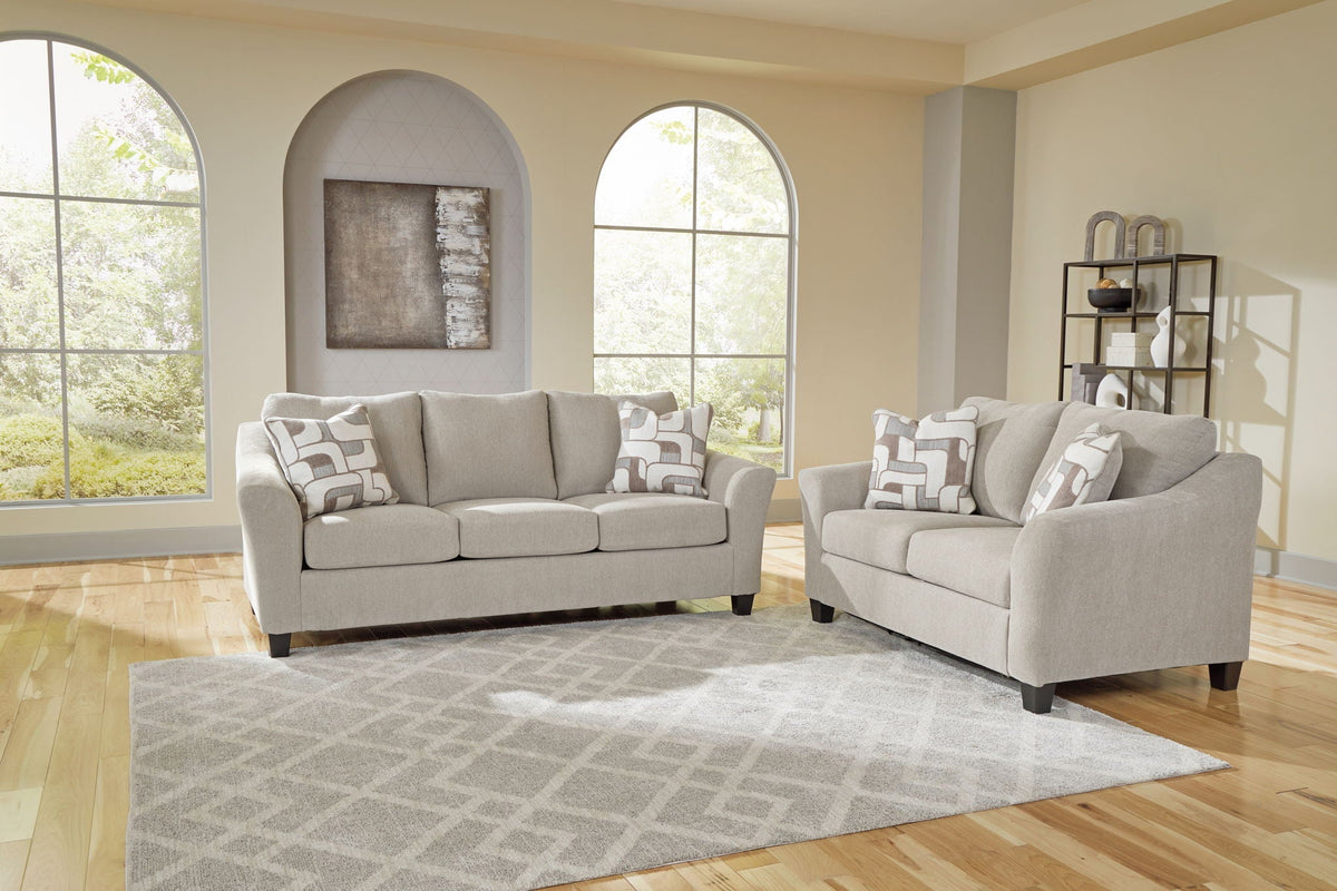 Willarae - 2 Pc. - Sofa, Loveseat - Taupe by Unique Piece Furniture
