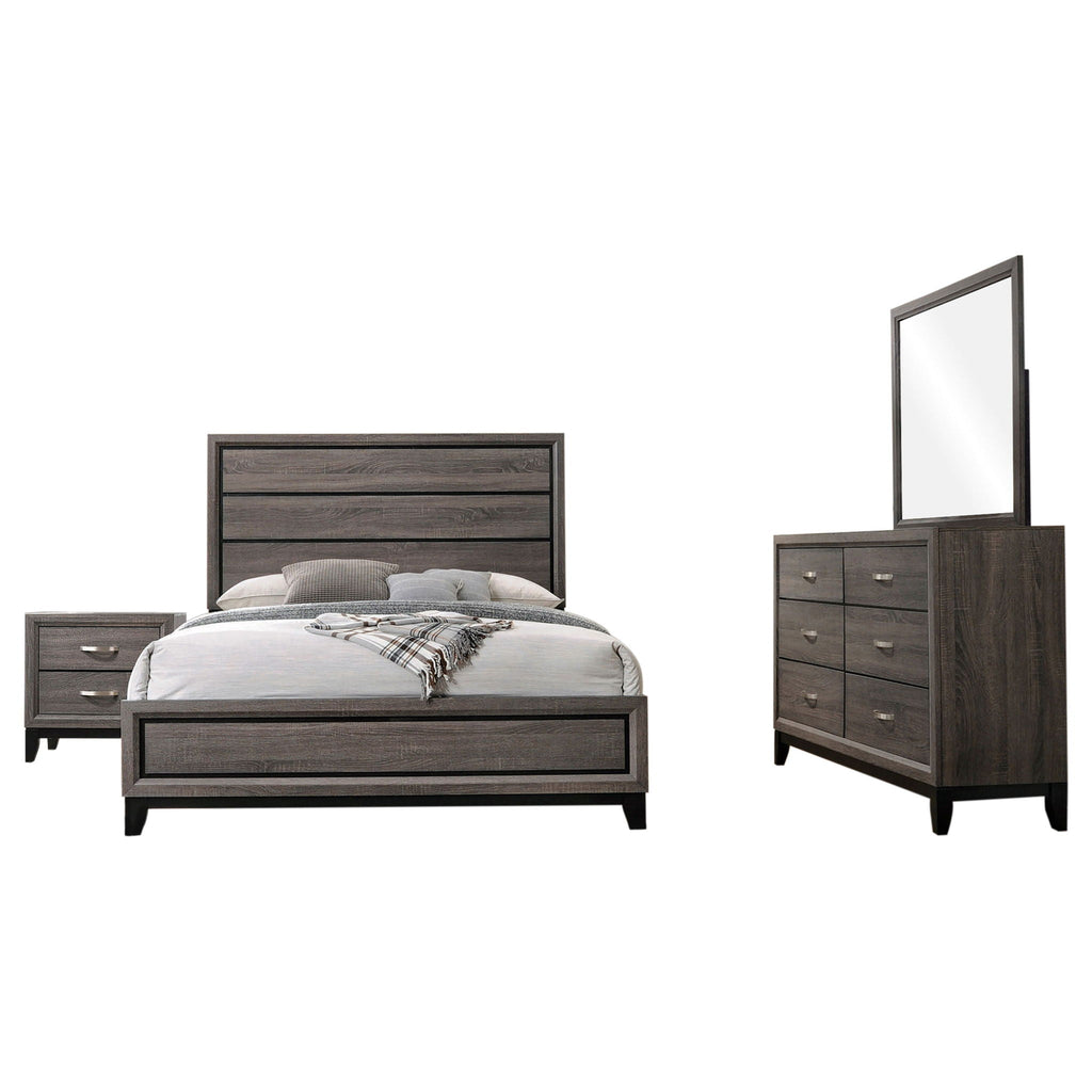 Watson Four-piece Eastern King Bedroom Set Grey Oak by Unique Piece Furniture